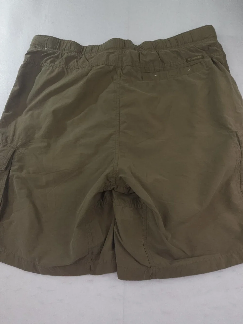 Columbia Sportswear Men's Khaki Mesh Lined Hybrid Cargo Swim/Hiking Shorts Sz L